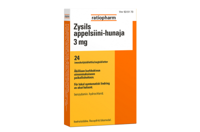 Zysils 3 mg imeskelytabletit appelsiini-hunaja