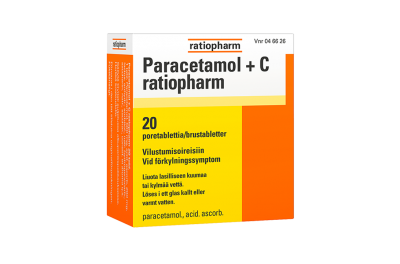 Flunssaan Paracetamol +C ratiopharm poretabletit