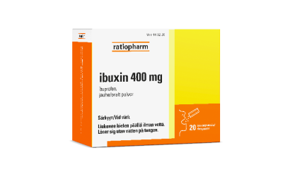 ibuxin 400 mg jauhe. Se kätevä särkylääke. Liukenee suussa ilman vettä.